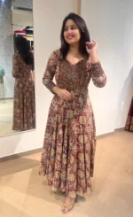 Kalamkari Panel Cut Dress