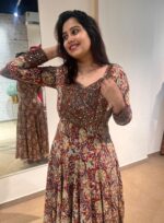 Kalamkari Panel Cut Dress - Image 2