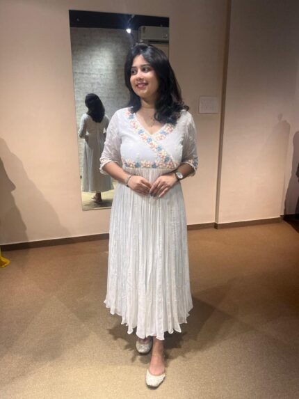 Self Embroidery Georgette Dress