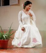 Mul Chanderi Anarkali