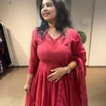 Mul Chanderi Laced Anarkali