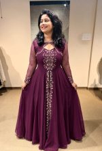 Grape Wine Designer Gown - Image 2