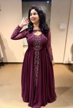 Grape Wine Designer Gown - Image 3
